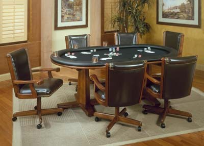 D126-1112145Dakarta wood finish.  Coverings: Standard, Premium & Double Premium Fabrics, Vinyls or Leather.  Table top reverses to a beautiful Alder veneer dining table.  Comes with cup holders.