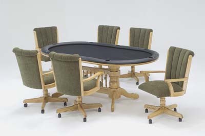 D126-1112163Natural Oak wood finish. Coverings: Standard, Premium & Double Premium Fabrics, Vinyls or Leather. Table top reverses to a beautiful Oak veneer dining table.  Comes with cup holders.