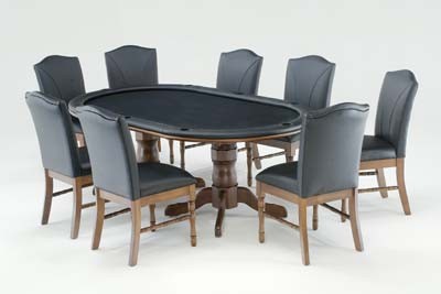 D126-1112181Dakarta wood finish.  Coverings: Standard, Premium & Double Premium Fabrics, Vinyls or Leather.  Table top reverses to a beautiful Alder veneer dining table.  Comes with cup holders.