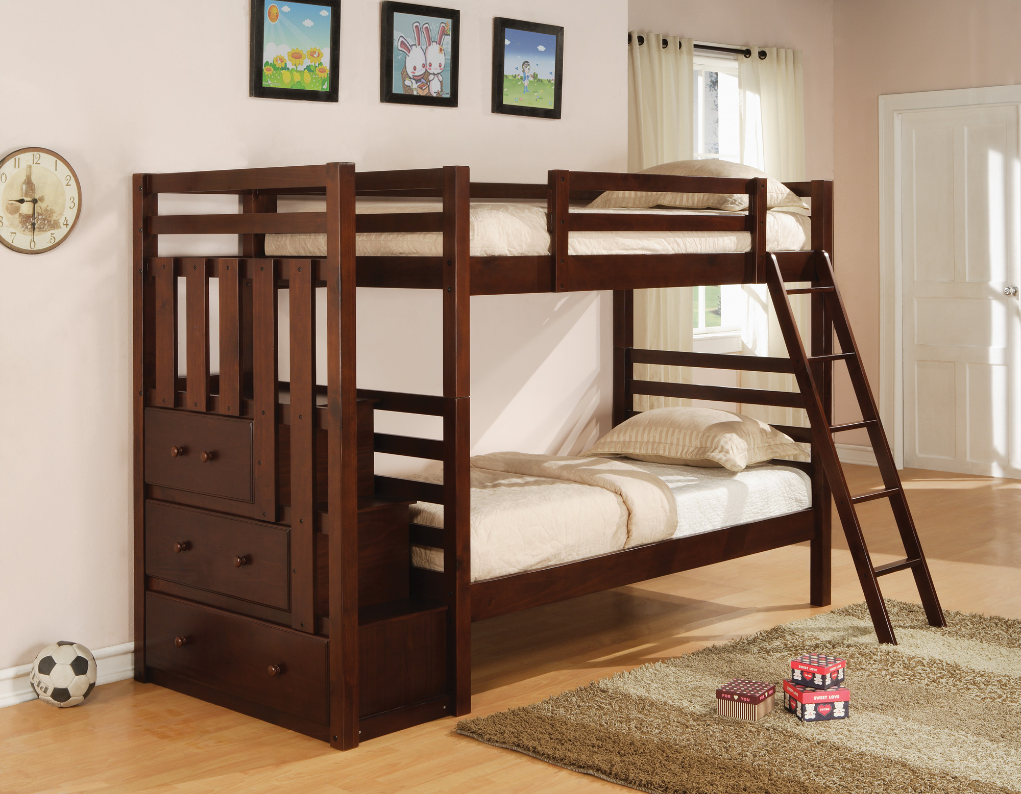 Coaster Furniture  Dark Cherry BUNK BED
