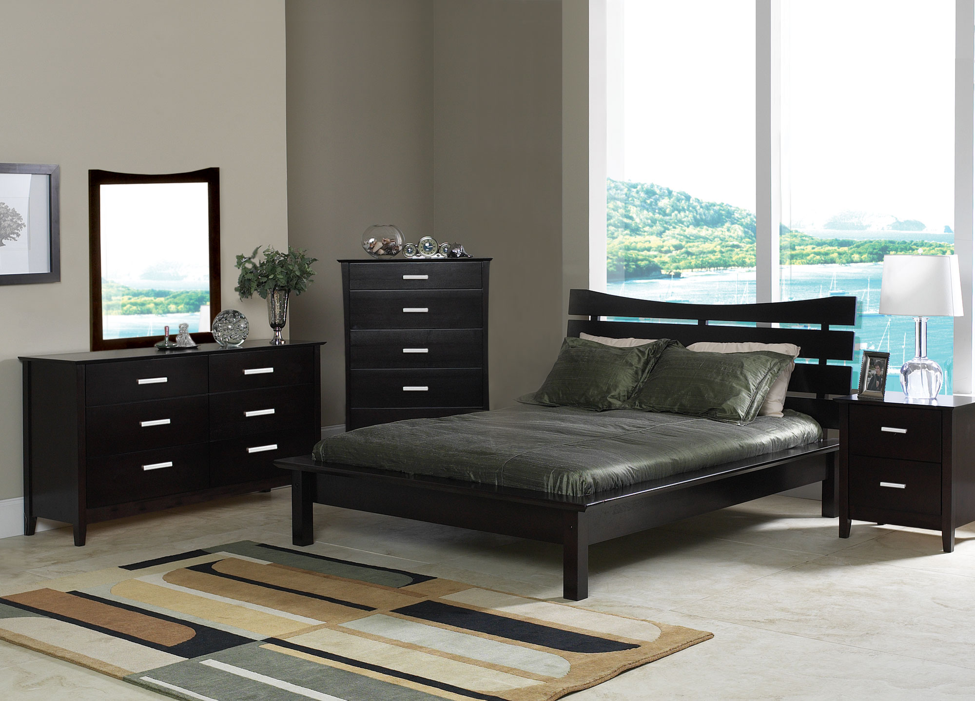 Coaster Furniture  Cappuccino Bedroom Set(Queen Size Bed, Night Stand, Dresser)