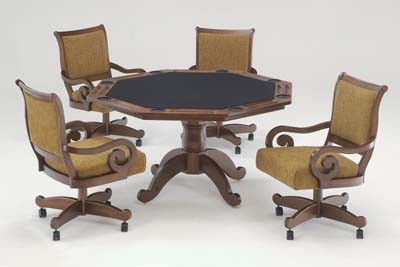 D126-68-7000Dakarta wood finish with Strata veneer pattern. Coverings: Standard, Premium & Double Premium Fabrics, Vinyls or Leather. Game Table Surface: Black felt only.  Comes with cup holders and 