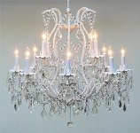A83-WHITE/3034/8+4  Wrought Iron CHANDELIER Chandeliers, Crystal Chandelier, Crystal Chandeliers, Lighting