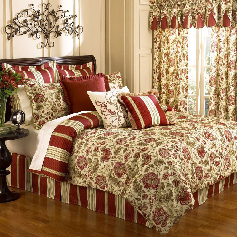 T155-11190110X096BRK By Ellery Homestyles Waverly Imperial Dress Brick King Comforter Set [Misc.]