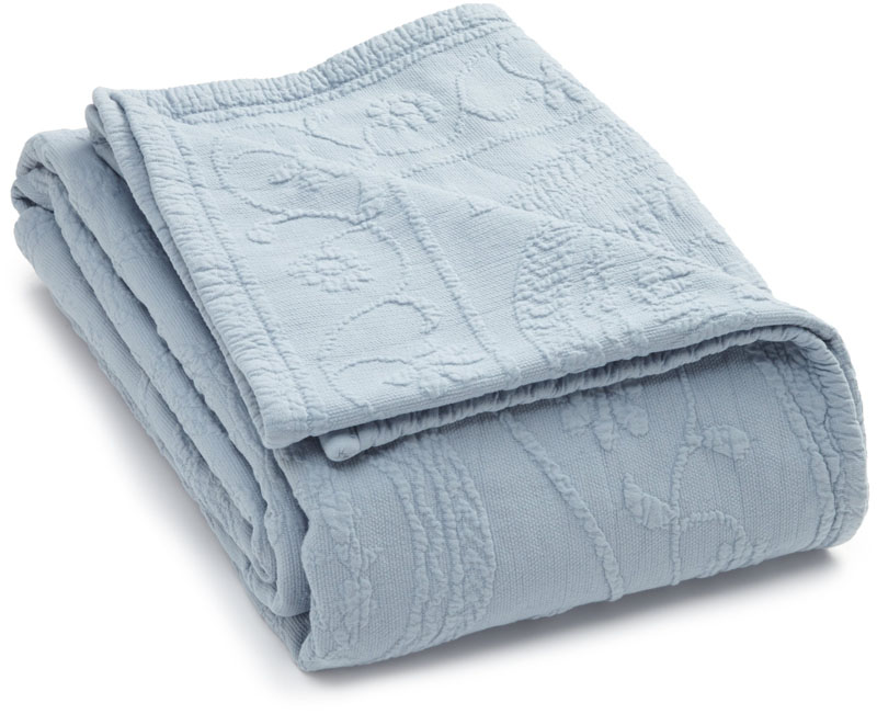 T155-11182FULLCVPDB By Ellery Homestyles King Charles Matelasse Full Coverlet, Powder Blue [Kitchen]