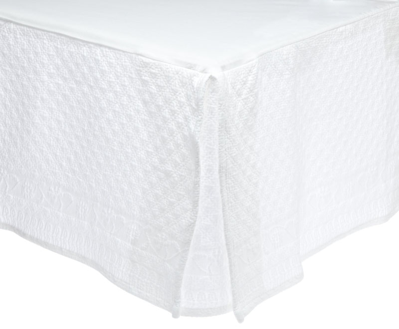 T155-11182QUEENBSWH By Ellery Homestyles King Charles Matelasse Queen Bedskirt, White [Misc.]