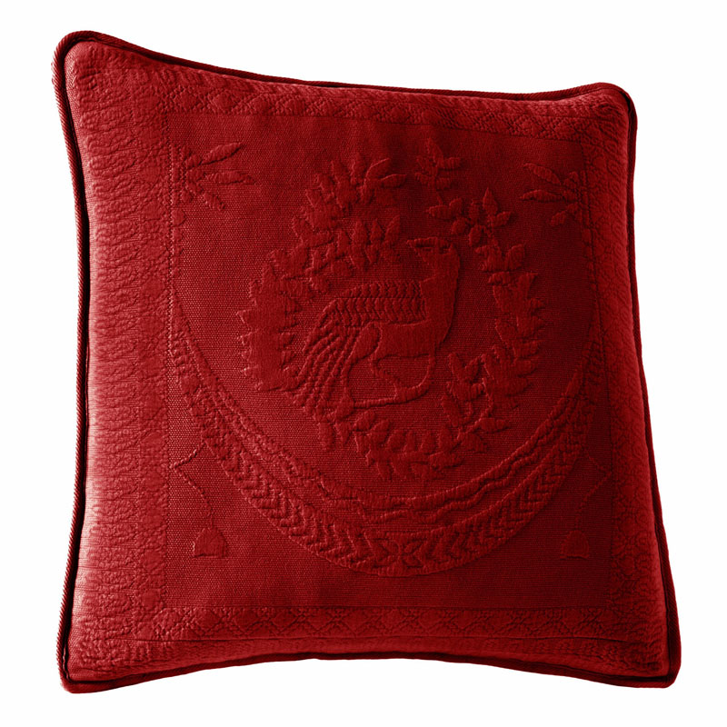 T155-11182020X020SCT By Ellery Homestyles King Charles 20-Inch Square Decorative Pillow, Scarlett [Misc.]