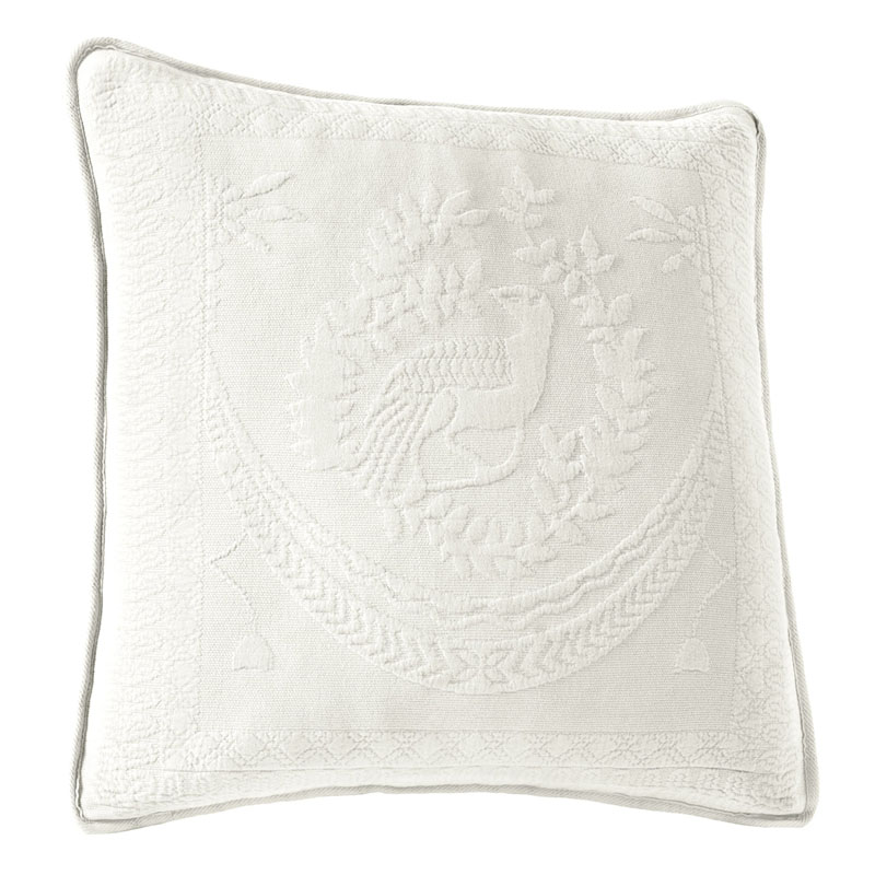 T155-11182020X020WH By Ellery Homestyles King Charles 20-Inch Square Decorative Pillow, White [Misc.]