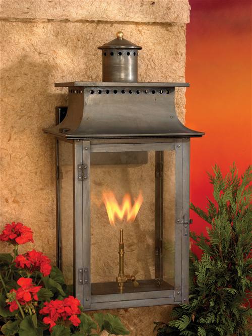 C101-7905 By Artistic Lighting-Artistic Copper Gas Lantern Collection Washed Pewter Finish 1 Lt Ceiling Globe
