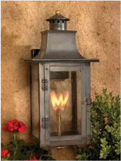 C101-7915 By Artistic Lighting-Artistic Copper Gas Lantern Collection Washed Pewter Finish 1 Lt Ceiling Globe