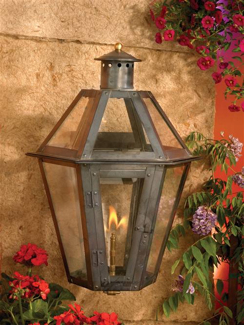 C101-7921 By Artistic Lighting-Artistic Copper Gas Lantern Collection Washed Pewter Finish 1 Lt Ceiling Globe