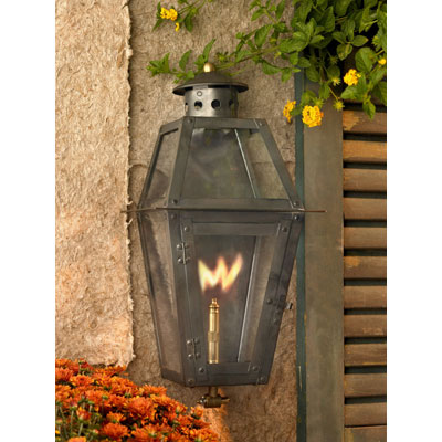 C101-7931 By Artistic Lighting-Artistic Copper Gas Lantern Collection Washed Pewter Finish 1 Lt Ceiling Globe