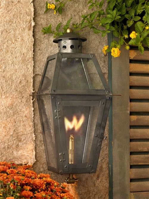 C101-7940 By Artistic Lighting-Artistic Copper Gas Lantern Collection Washed Pewter Finish 1 Lt Ceiling Globe