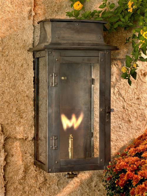 C101-7941 By Artistic Lighting-Artistic Copper Gas Lantern Collection Washed Pewter Finish 1 Lt Ceiling Globe