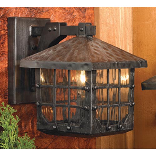 C101-8349 By Artistic Lighting-Santa Fe Collection Brushed Iron Finish Hand Forged Iron Lanterns