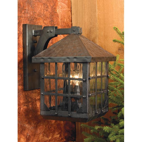 C101-8351 By Artistic Lighting-Santa Fe Collection Brushed Iron Finish Hand Forged Iron Lanterns