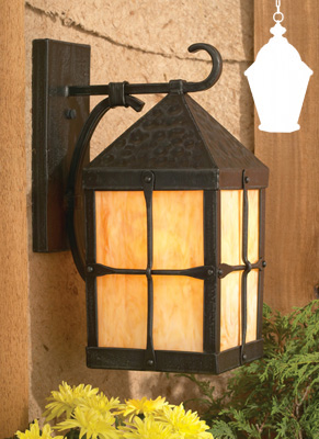 C101-8434 By Artistic Lighting-Sierra Collection Brushed Iron Finish Hand Forged Iron Lanterns