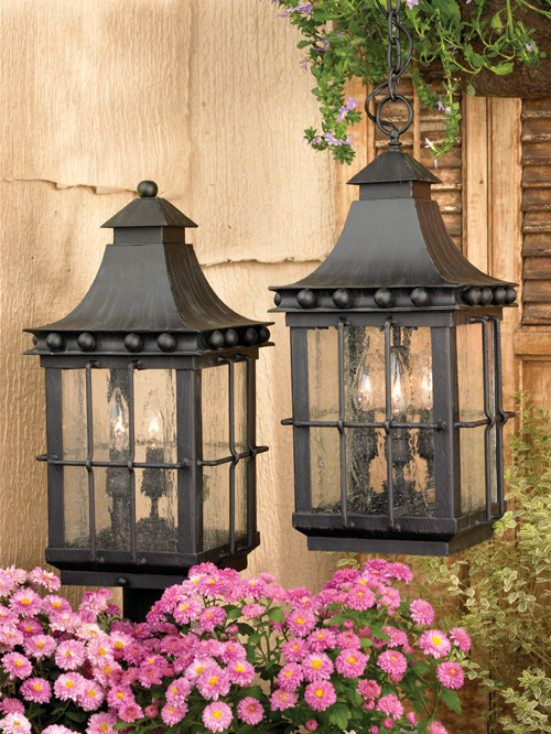 C101-8453 By Artistic Lighting-Taos Collection Esprosso Finish Hand Forged Iron Lanterns