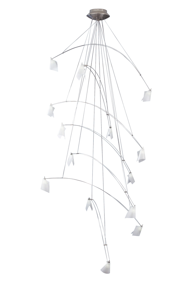 C109-700CRES48LC By Tech Lighting Crescendo Collection Chrome,Satin Nickel Finish CRESCENDO 48IN W 14FT L, CH