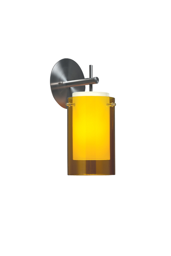 C109-700TDECSAS By Tech Lighting Echo Collection Satin Nickel Finish Td-Echo Sconce Amber, Satin N