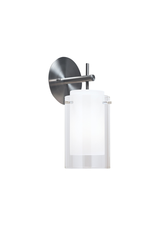 C109-700TDECSCS By Tech Lighting Echo Collection Satin Nickel Finish Td-Echo Sconce Clear, Satin N