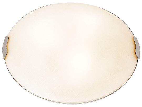 C199-23023-BS-TEX By Access Lighting-Linen Collection Brushed Steel Finish Flush Mount