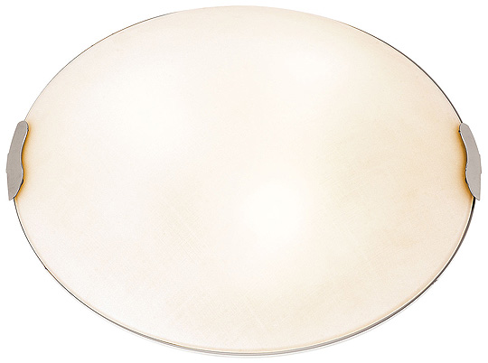 C199-23024-BS-TEX By Access Lighting-Linen Collection Brushed Steel Finish Flush Mount
