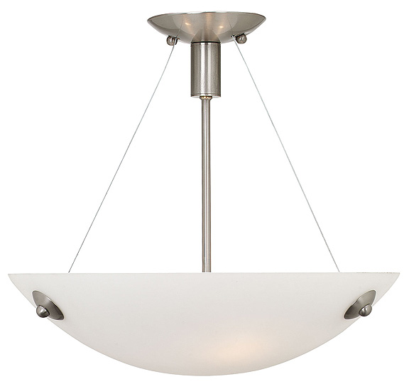 C199-23071-BS-ALB By Access Lighting-Noya Collection Brushed Steel Finish Cable Semi-Flush