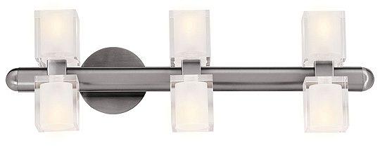 C199-23907-BS-FCL By Access Lighting-AstorFr Collection Brushed Steel Finish Crystal Wall-Vanity Fixture