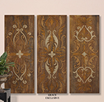 C111-32169 By Uttermost Elegant Swirl Panels Set/3