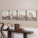 C111-32302 By Uttermost Waterfront New York Wall Art, S/4