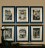 C111-33430 By Uttermost Paris Scene Framed Art Set/6
