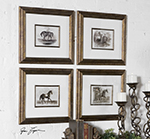 C111-33590 By Uttermost Horses Framed Art Set/4