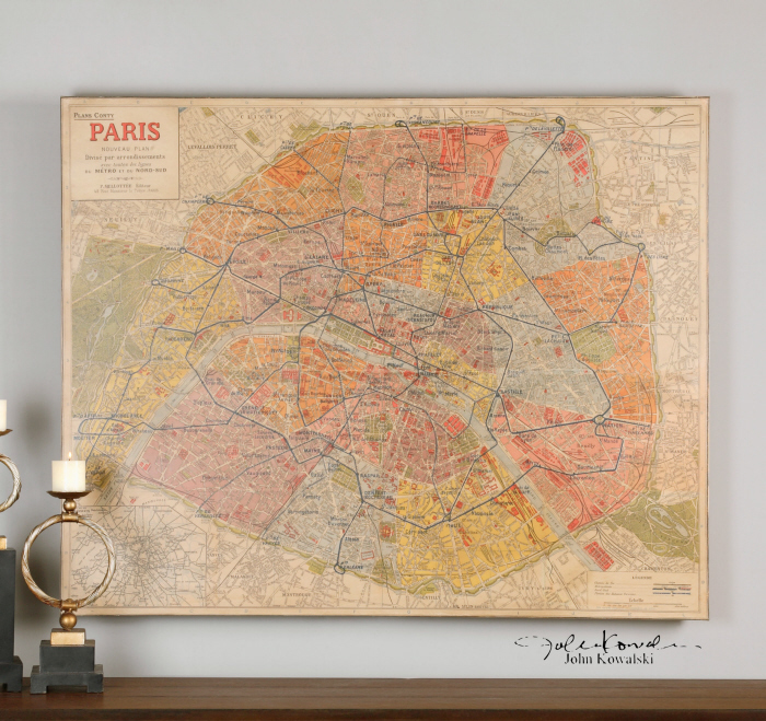C111-33800 By Uttermost Paris Nouveau Plan Giclee Artwork