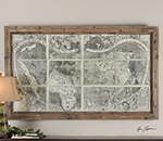 C111-34025 By Uttermost Treasure Map Framed Art
