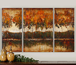 C111-34207 By Uttermost Trilakes Canvas Art Set/3