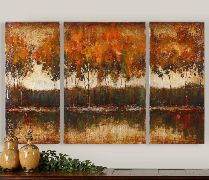 C111-34207 By Uttermost Trilakes Canvas Art Set/3