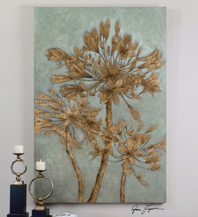 C111-34275 By Uttermost Golden Leaves Wall Art