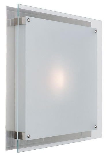 C199-50032-BS-FST By Access Lighting-Vision Collection Brushed Steel Finish Wall Fixture or Flush Mount