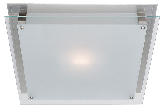 C199-50033-BS-FST By Access Lighting-Vision Collection Brushed Steel Finish Wall Fixture or Flush Mount