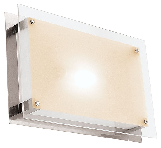 C199-50034-BS-FST By Access Lighting-Vision Collection Brushed Steel Finish Wall Fixture or Flush Mount
