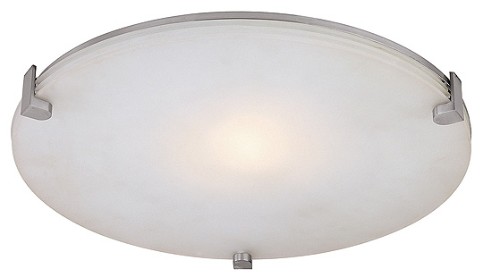 C199-50057-BS-OPL By Access Lighting-Lithium Collection Brushed Steel Finish Flush Mount