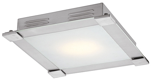 C199-50058-BS-OPL By Access Lighting-Carbon Collection Brushed Steel Finish Flush Mount
