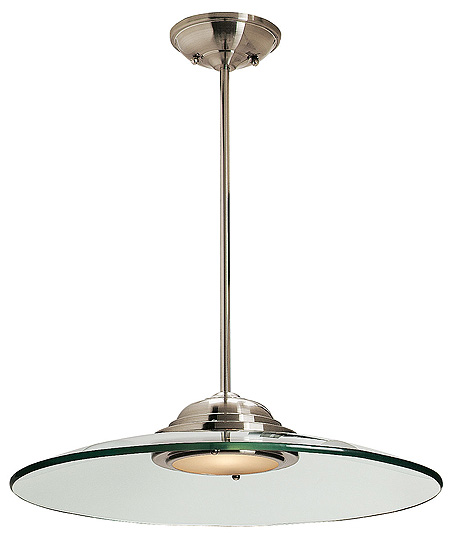 C199-50444-BS-8CL By Access Lighting-Phoebe Collection Brushed Steel Finish Semi-Flush or Pendant