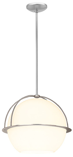 C199-52045-BS-OPL By Access Lighting-Nitrogen Collection Brushed Steel Finish Pendant