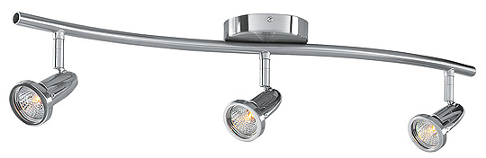 C199-52203-BS By Access Lighting-Cobra Collection Brushed Steel Finish Wall or Ceiling Spotlight Bar