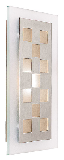 C199-62095-BS-FST By Access Lighting-Aquarius Collection Brushed Steel Finish Squares Wall Fixture