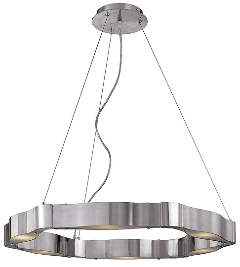 C199-62317-BS-FST By Access Lighting-Titanium Collection Brushed Steel Finish Cable Chandelier