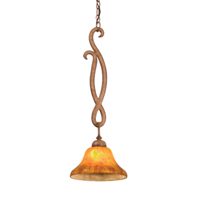 C118-1855BGNS04 By Kalco Lighting-Santa Barbara Collection Bellagio Finish Mini-Pendant