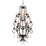 C118-3073VO By Kalco Lighting-Palladium Collection Veneto Finish 15-Lt. Foyer Chandelier